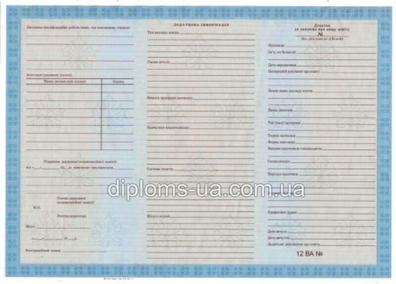 Заказать Диплом о среднем специальном образовании 2000-2010 года